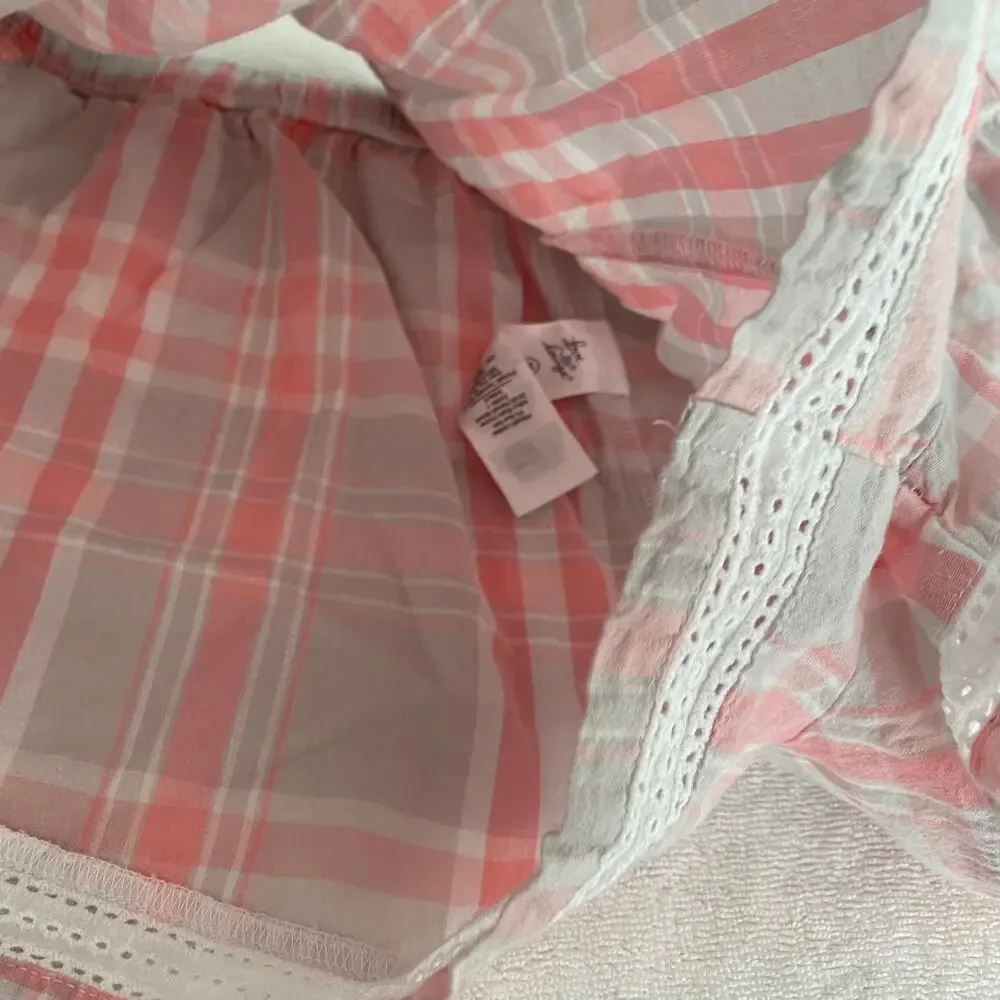 Love to Lounge Women's PJ Shorts size M Pink Gray Plaid - Picture 14 of 16